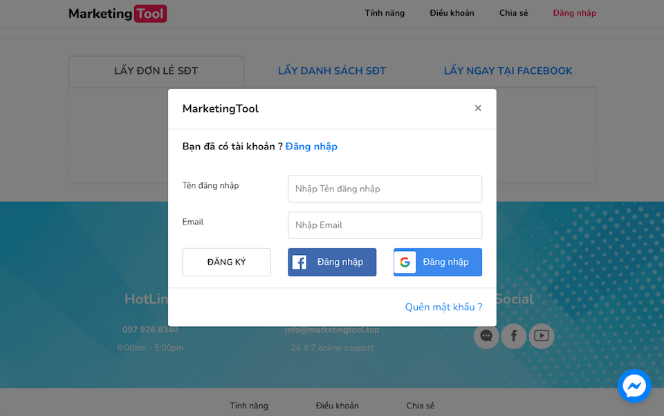 Sử dụng website Marketingtool.top (2)