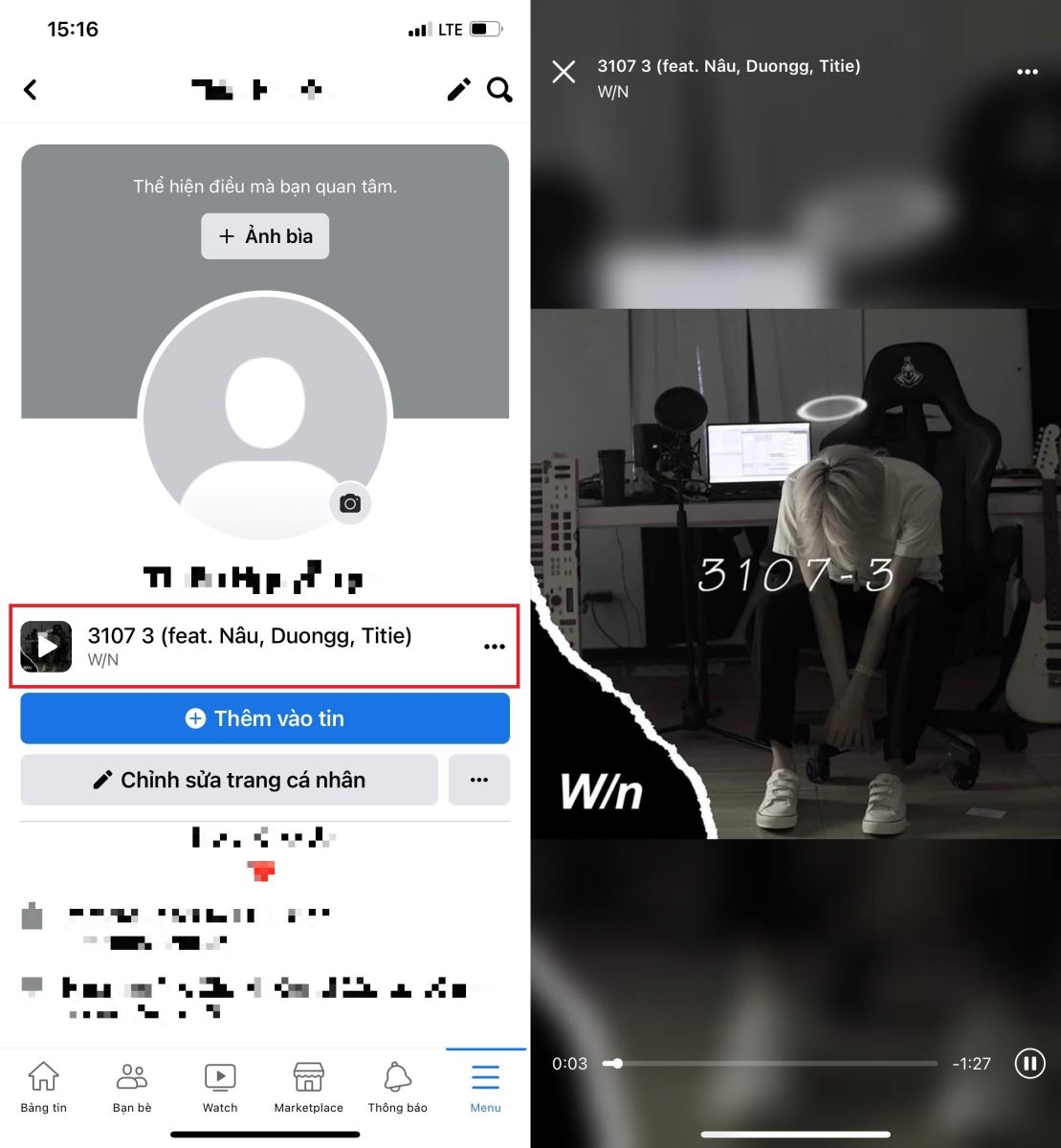 Cách thêm bài hát vào tiểu sử Facebook (7)