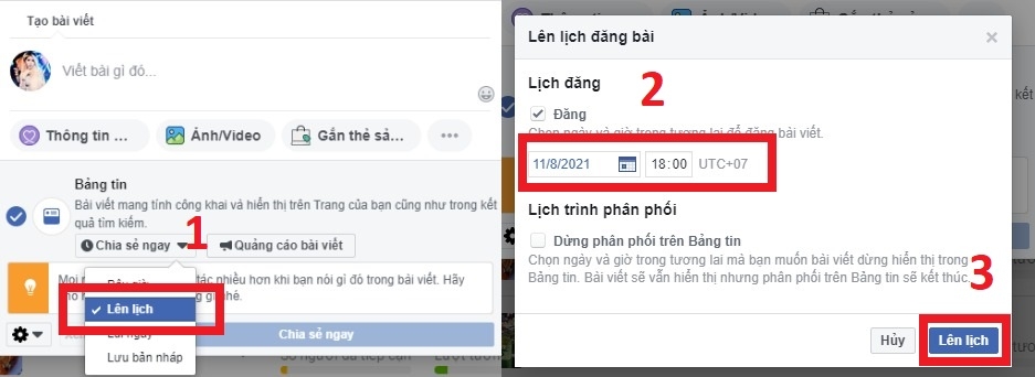 Hướng dẫn bạn cách hẹn giờ đăng bài Facebook mới nhất (3)