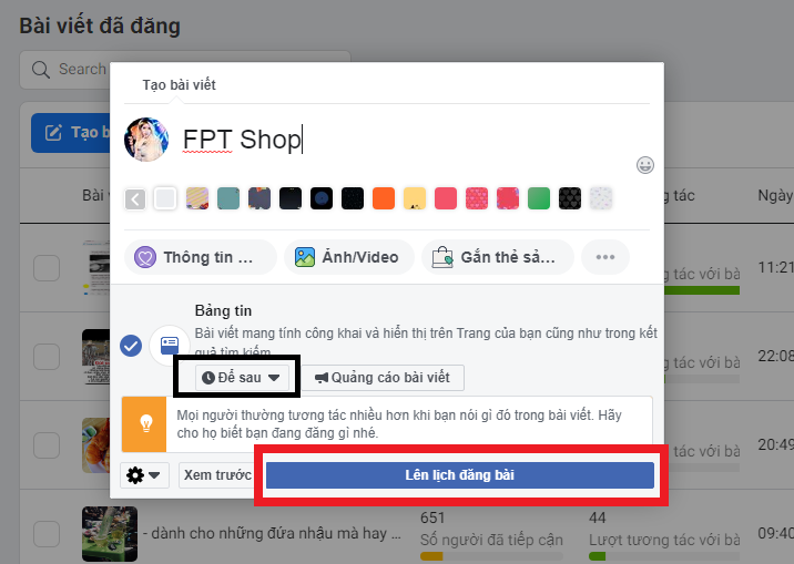 Hướng dẫn bạn cách hẹn giờ đăng bài Facebook mới nhất (4)