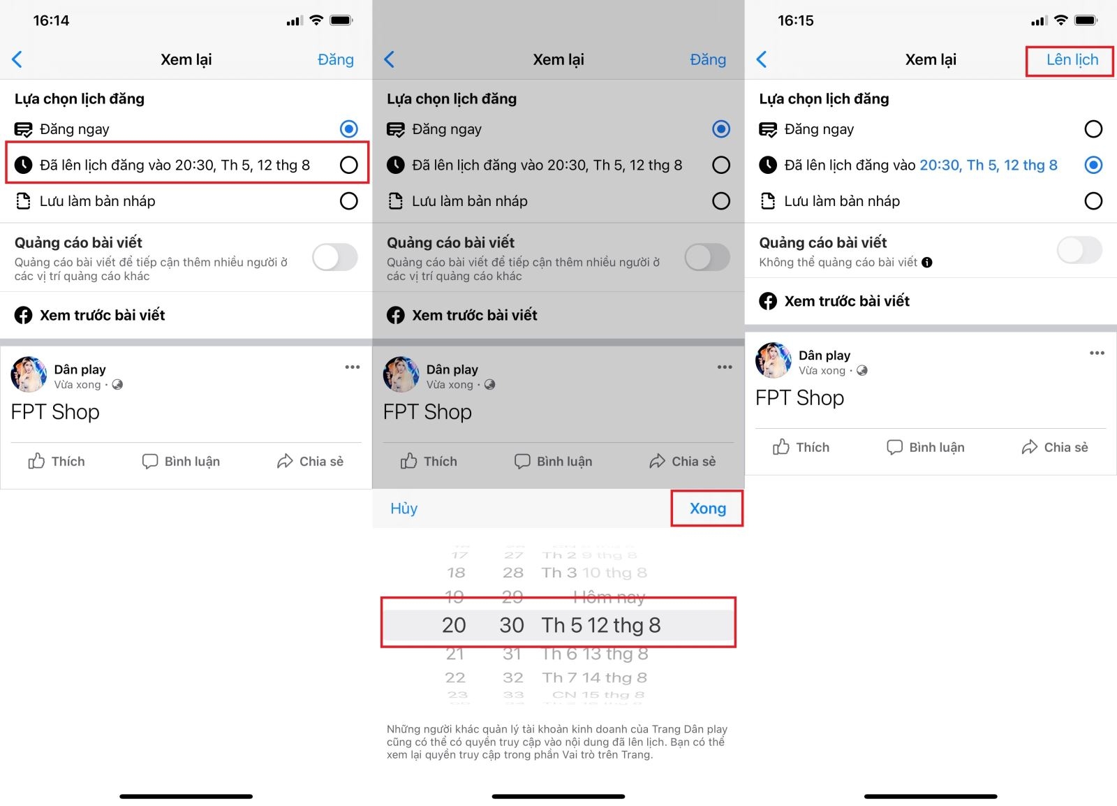 Hướng dẫn bạn cách hẹn giờ đăng bài Facebook mới nhất (7)