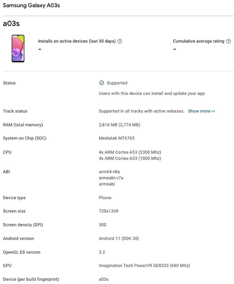 Galaxy A03s (ảnh 2)