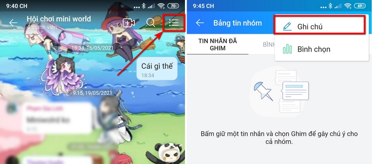 Cách tạo ghi chú cho nhóm chat Zalo không phải ai cũng biết (1)