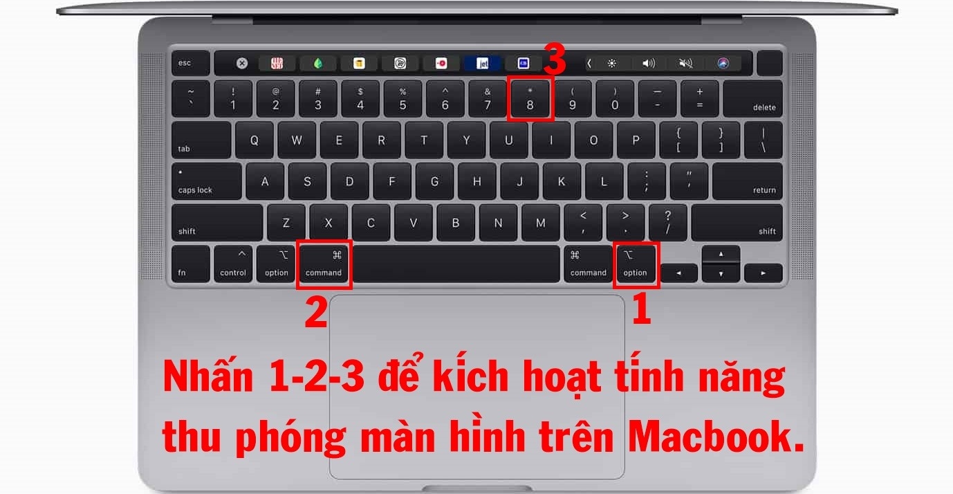 Cách kích hoạt thu nhỏ, phóng to màn hình máy tính Macbook.