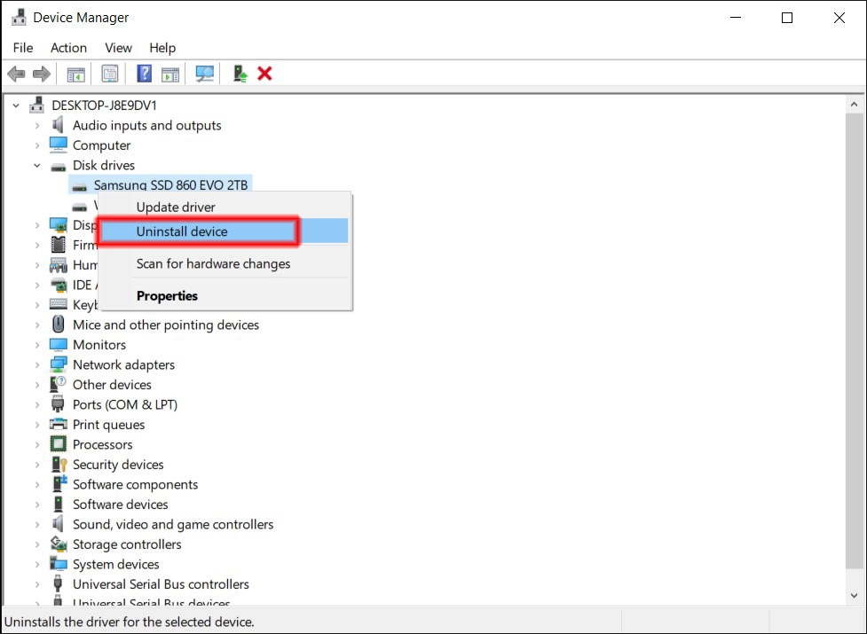 Máy tính không nhận ổ cứng 9