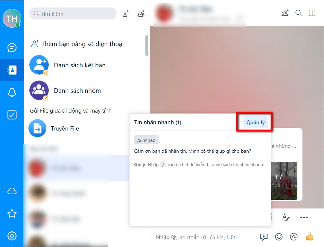 Hướng dẫn bạn cách tự động trả lời tin nhắn trên Zalo (5)