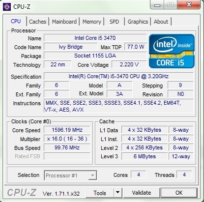 phần mềm kiểm tra và đo nhiệt độ CPU CPU-Z