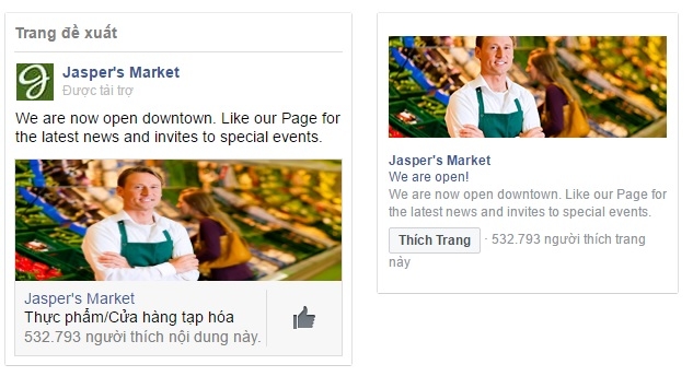 Quảng cáo Lượt thích trang (Page Likes)