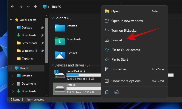 Cách định dạng và xóa dữ liệu ổ cứng trên Windows 11 (3)