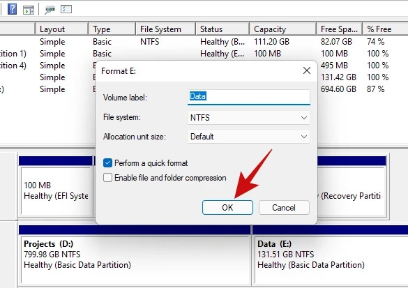 Cách định dạng và xóa dữ liệu ổ cứng trên Windows 11 (7)