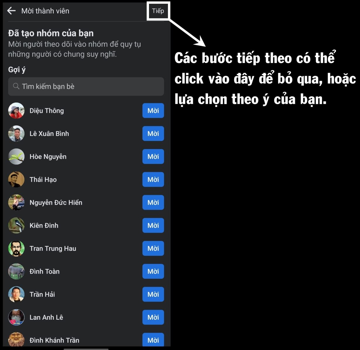 Có thể bỏ qua các bước thiết lập nếu bạn chưa muốn thực hiện nó.