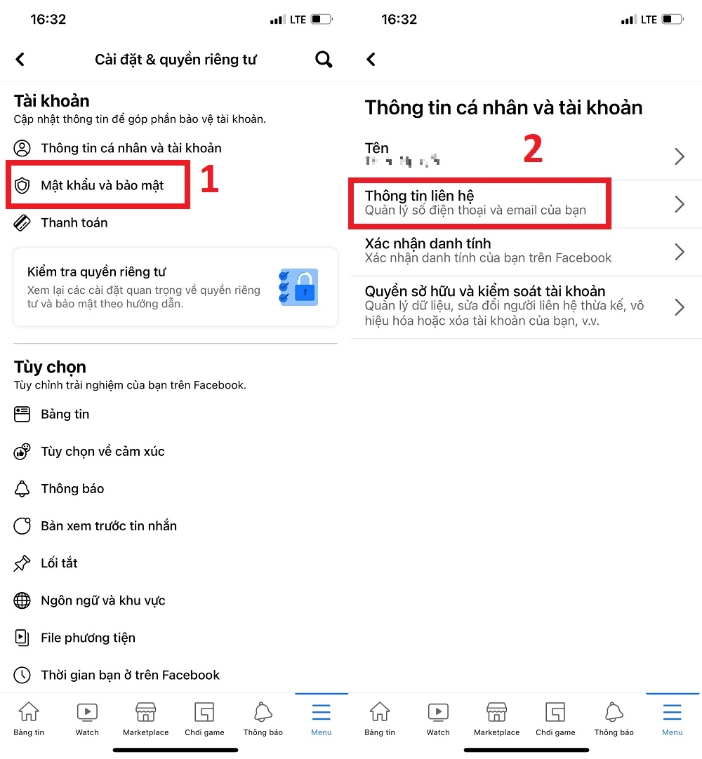 Dưới đây cách thêm, xóa số điện thoại đăng nhập trên Facebook (2)