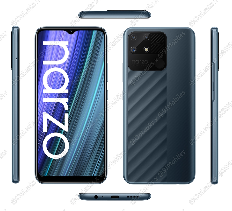 Ảnh render Realme Narzo 50A