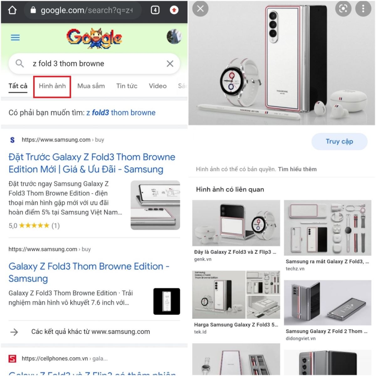 Hướng dẫn cách tải hình ảnh từ Google về điện thoại trong vòng một nốt nhạc (2)