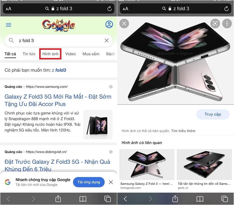 Hướng dẫn cách tải hình ảnh từ Google về điện thoại trong vòng một nốt nhạc (5)
