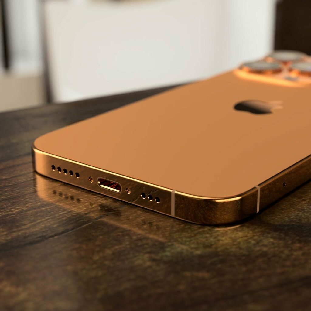 Cận cảnh concept iPhone 13 Pro Max Sunset Gold