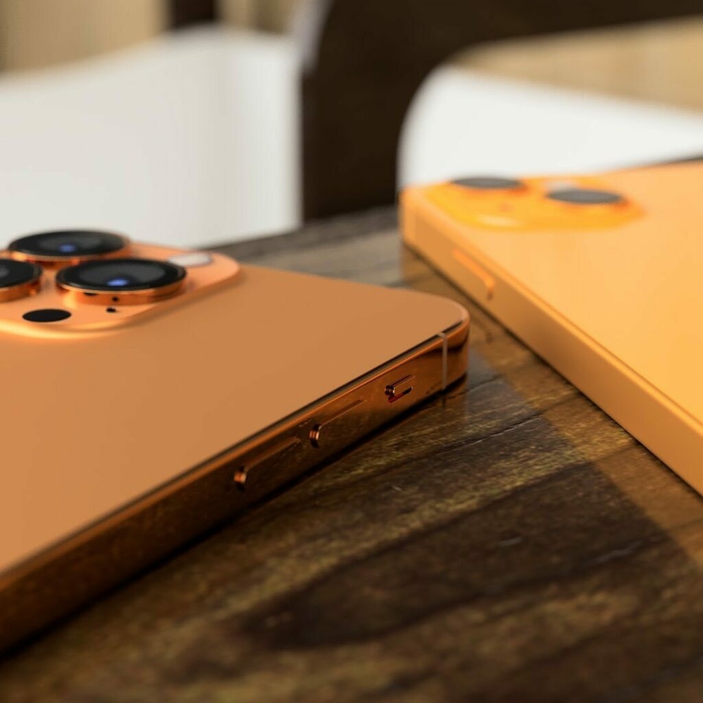 Cận cảnh concept iPhone 13 Pro Max Sunset Gold