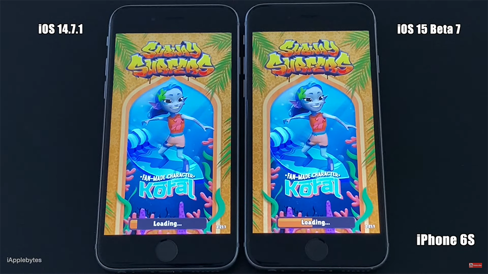 Kiểm tra tốc độ iOS 15 beta 7 so với iOS 14.7.1