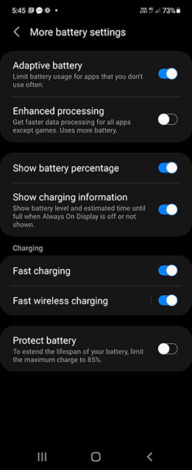Samsung Galaxy Z Fold3 5G và Z Flip3 5G có tính năng bảo vệ pin mới