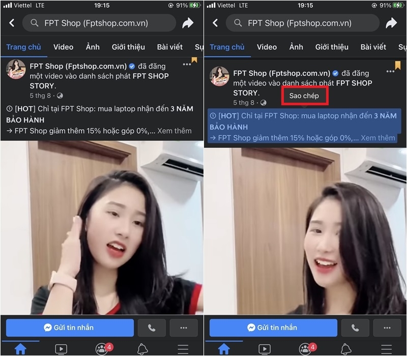 Hướng dẫn cách copy bài viết trên Facebook bằng điện thoại (1)