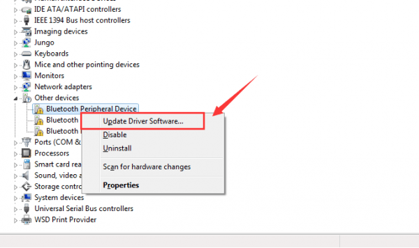 Hướng dẫn sửa lỗi Bluetooth peripheral device driver not found trên Windows