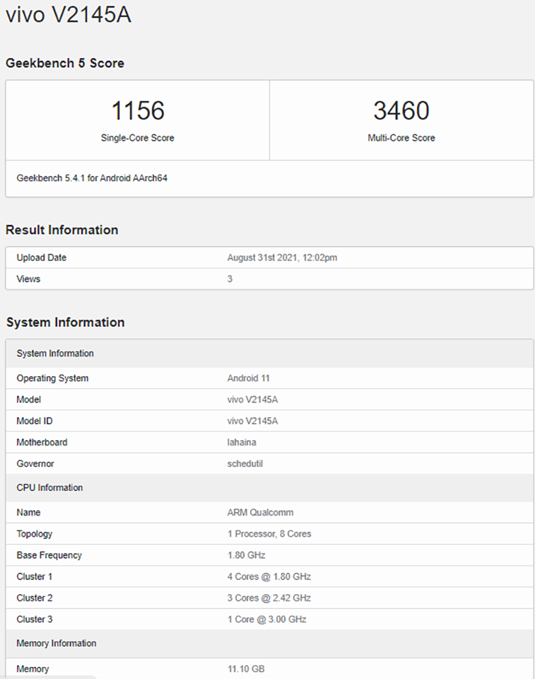 Vivo X70 Pro+ được xác nhận dùng chip Snapdragon 888 trên Geekbench