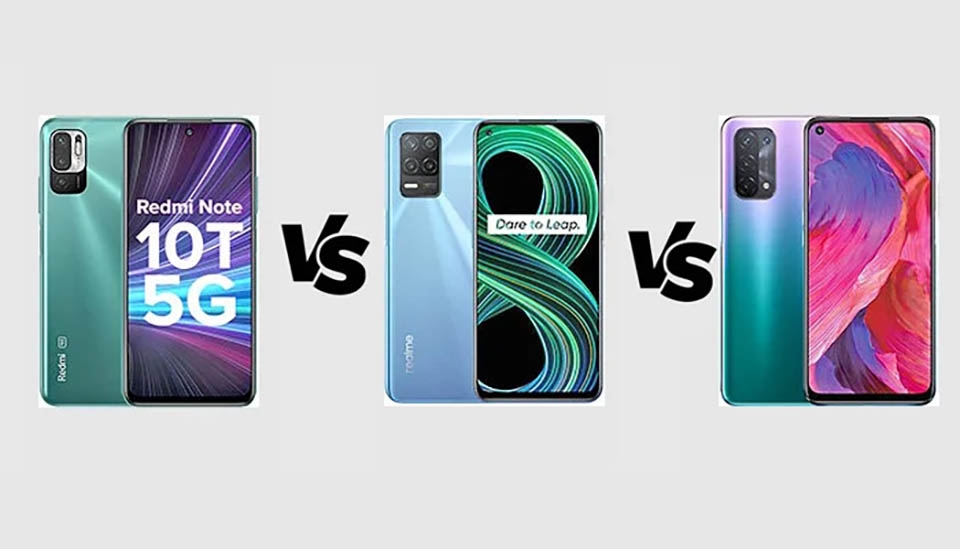 So sánh Realme 8 5G với Xiaomi Redmi Note 10T 5G và OPPO A54 5G So sánh Realme 8 5G với Xiaomi Redmi Note 10T 5G và OPPO A54 5G