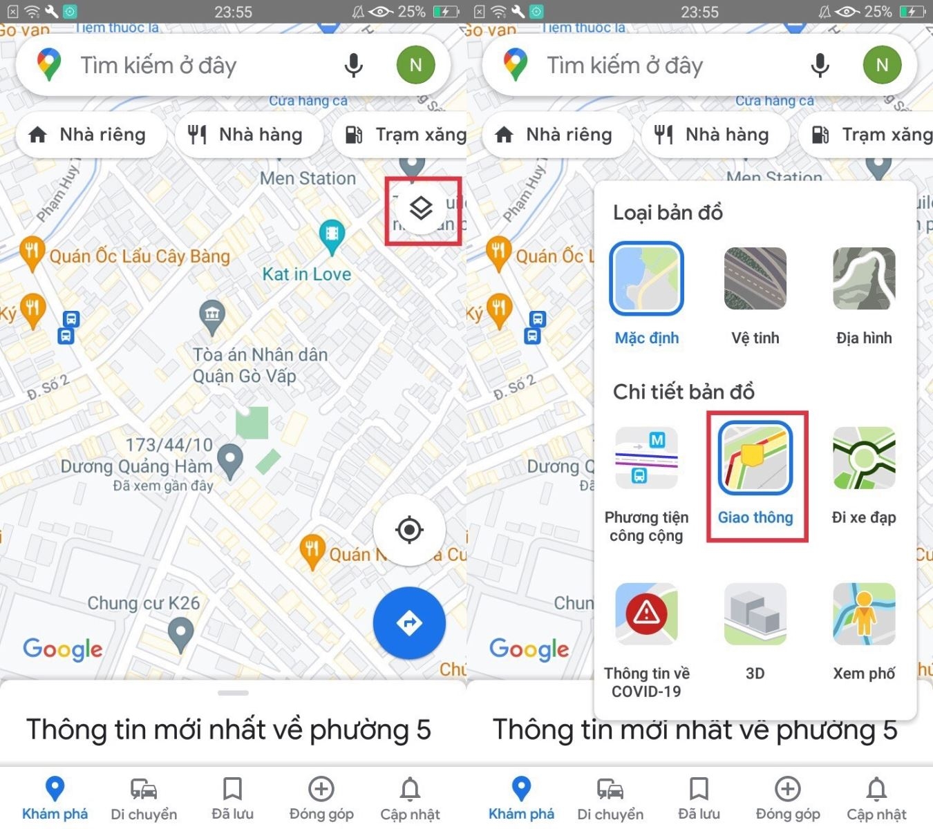 Cách xem các khu vực bị phong tỏa bằng Google Maps trên điện thoại (5)
