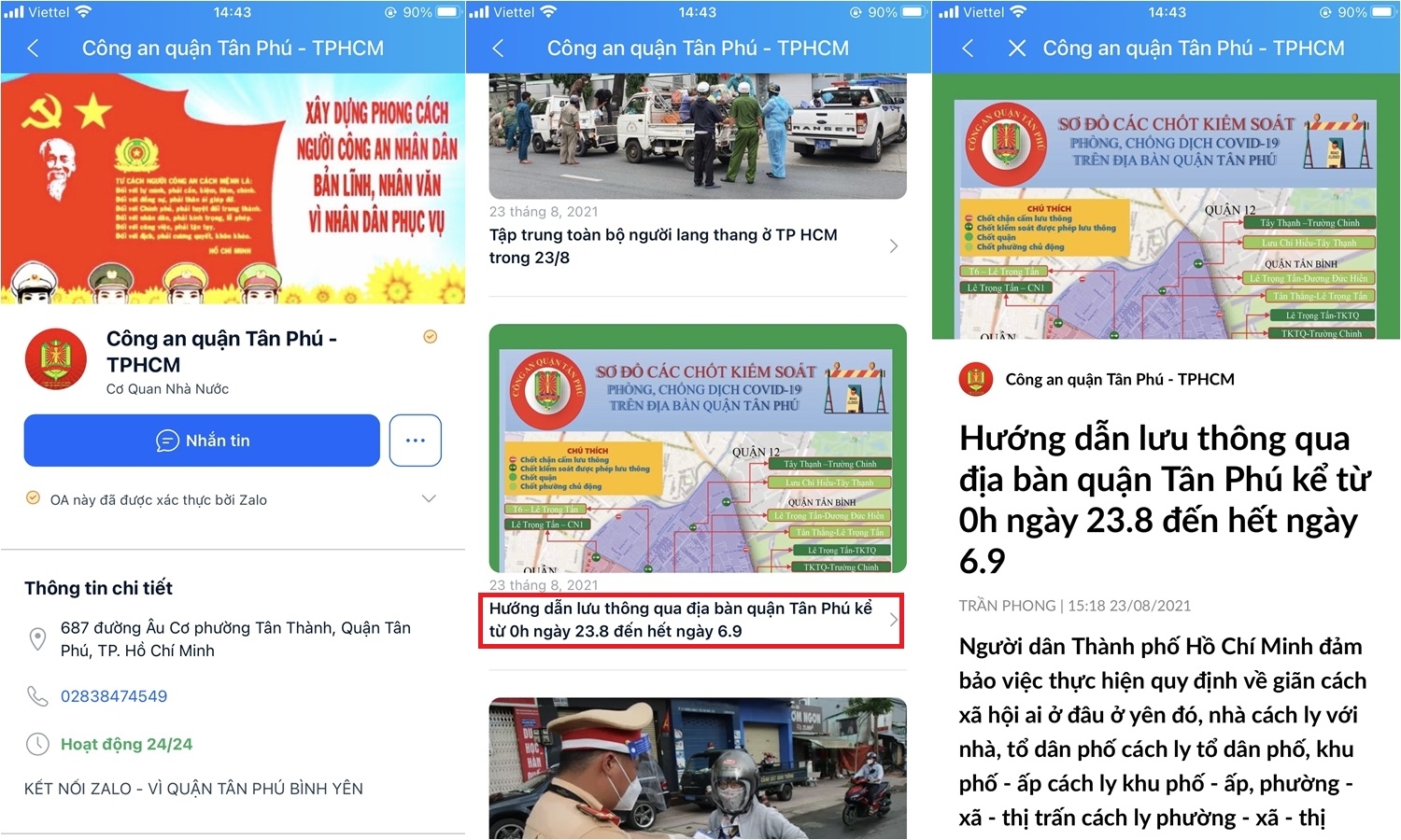 Bỏ túi ngay cách xem sơ đồ các chốt kiểm dịch trên Zalo (3)
