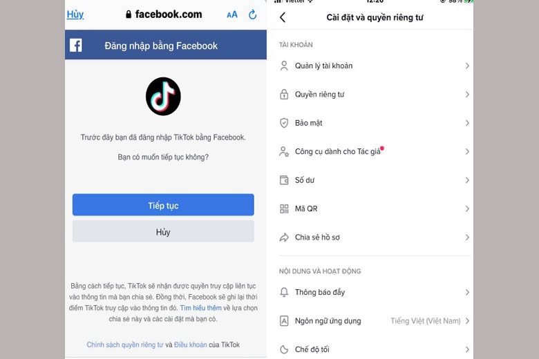 Cài Đặt Hồ Sơ