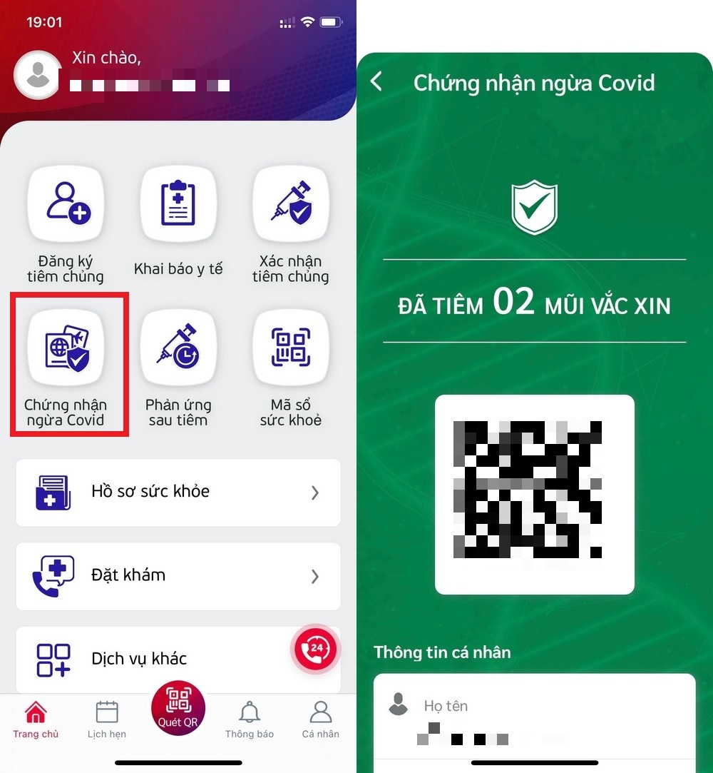 Cài chứng nhận tiêm Covid làm hình nền điện thoại (3)