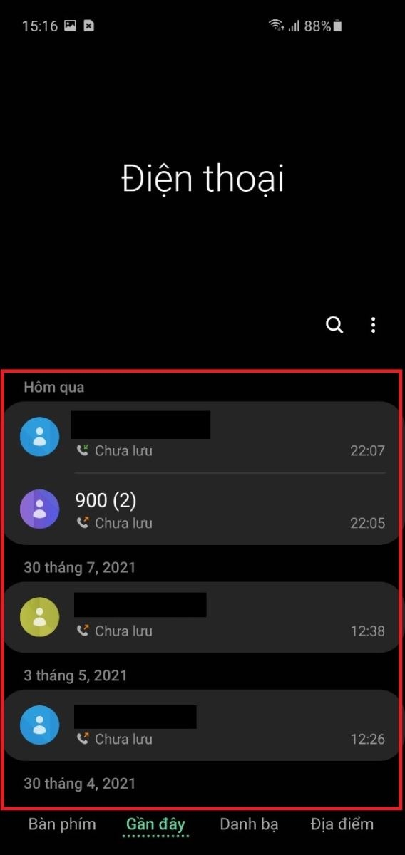 Chia sẻ bạn cách xem lịch sử cuộc gọi, thời gian gọi trên điện thoại Samsung  (2)