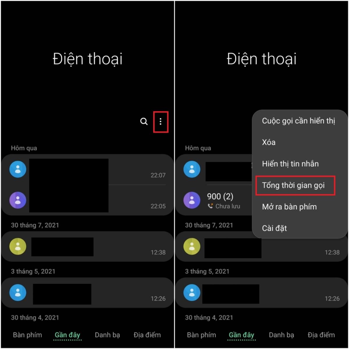 Chia sẻ bạn cách xem lịch sử cuộc gọi, thời gian gọi trên điện thoại Samsung  (4)