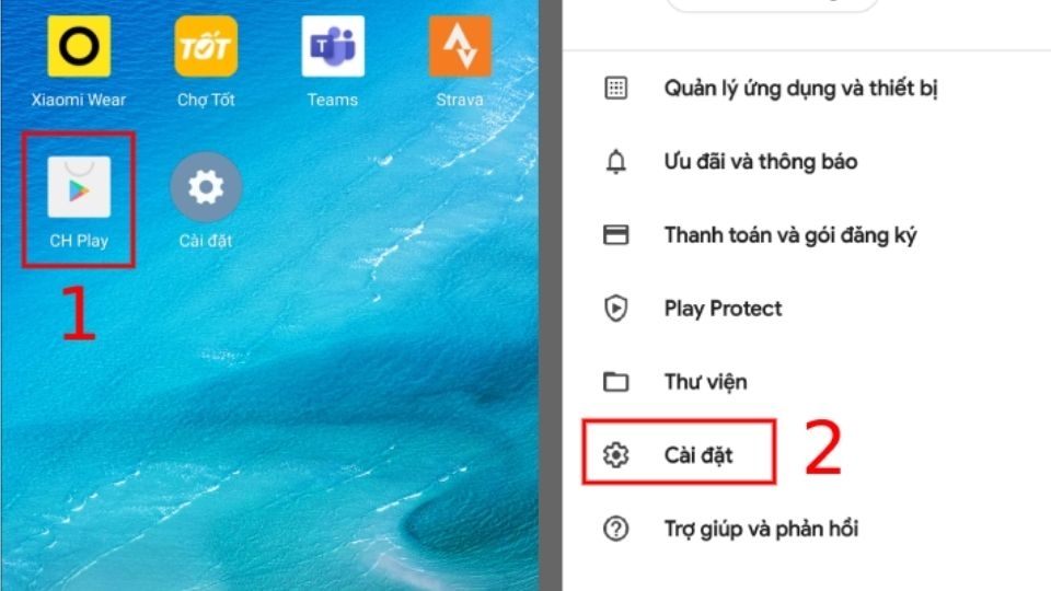 cách chuyển vùng ch play 3