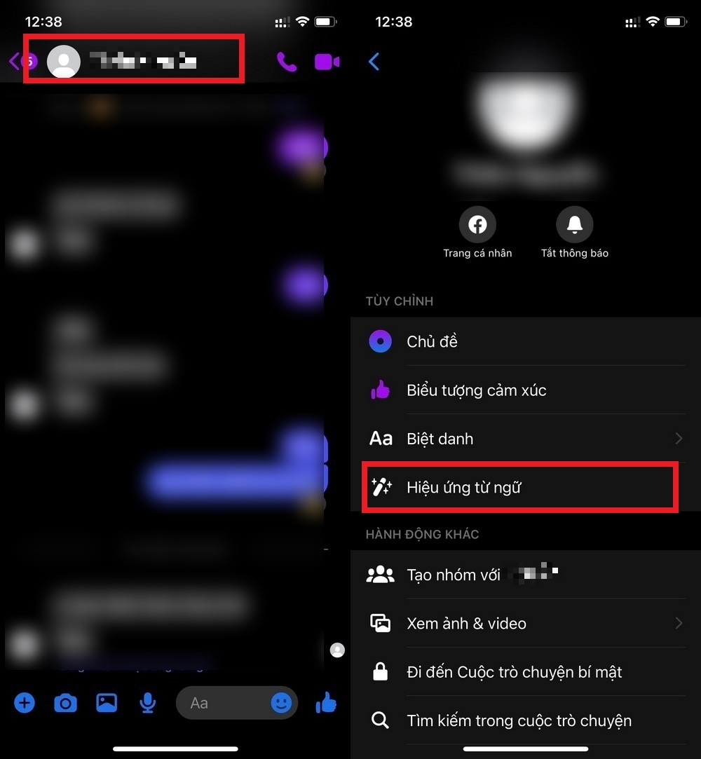 Cách tạo hiệu ứng từ ngữ trên Messenger (2)