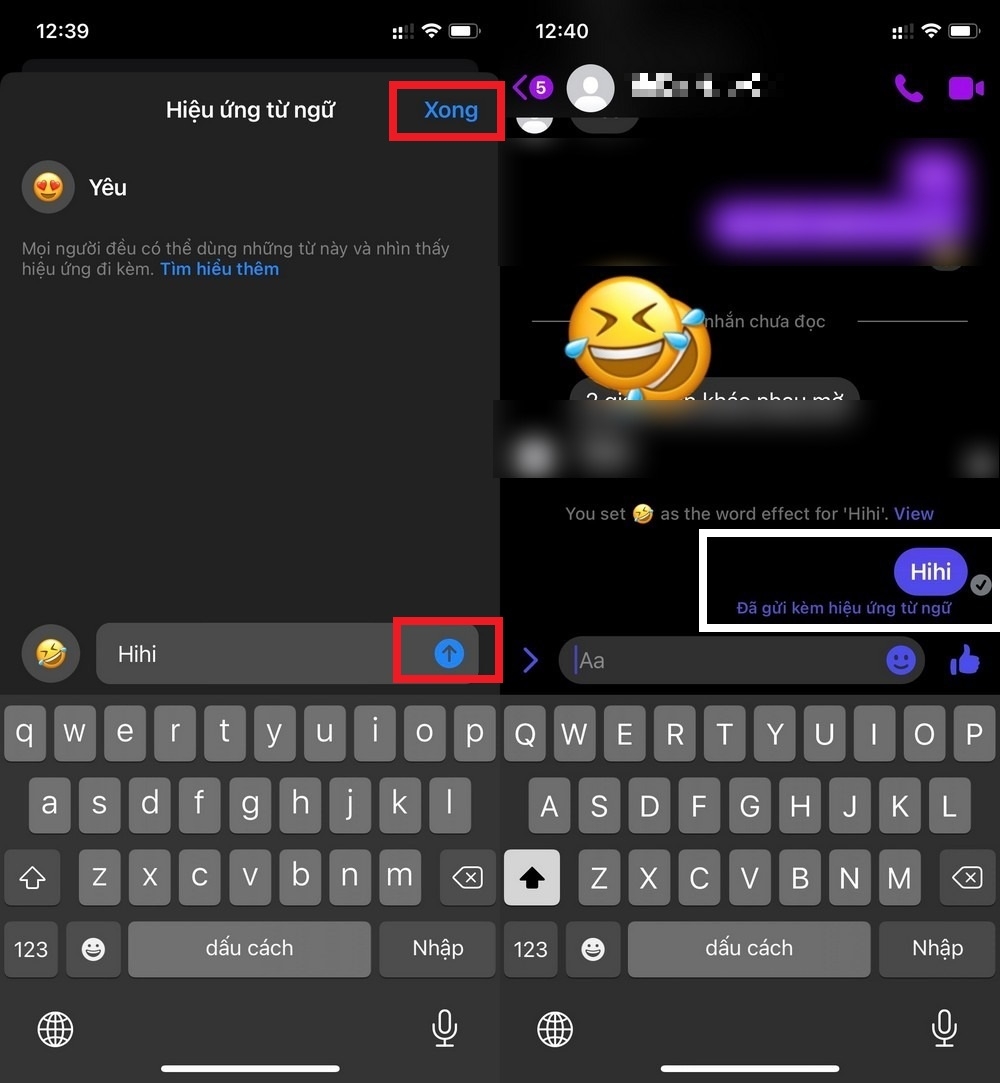 Cách tạo hiệu ứng từ ngữ trên Messenger (4)