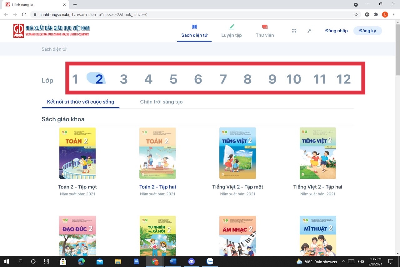 Cách sử dụng sách giáo khoa điện tử miễn phí (3)