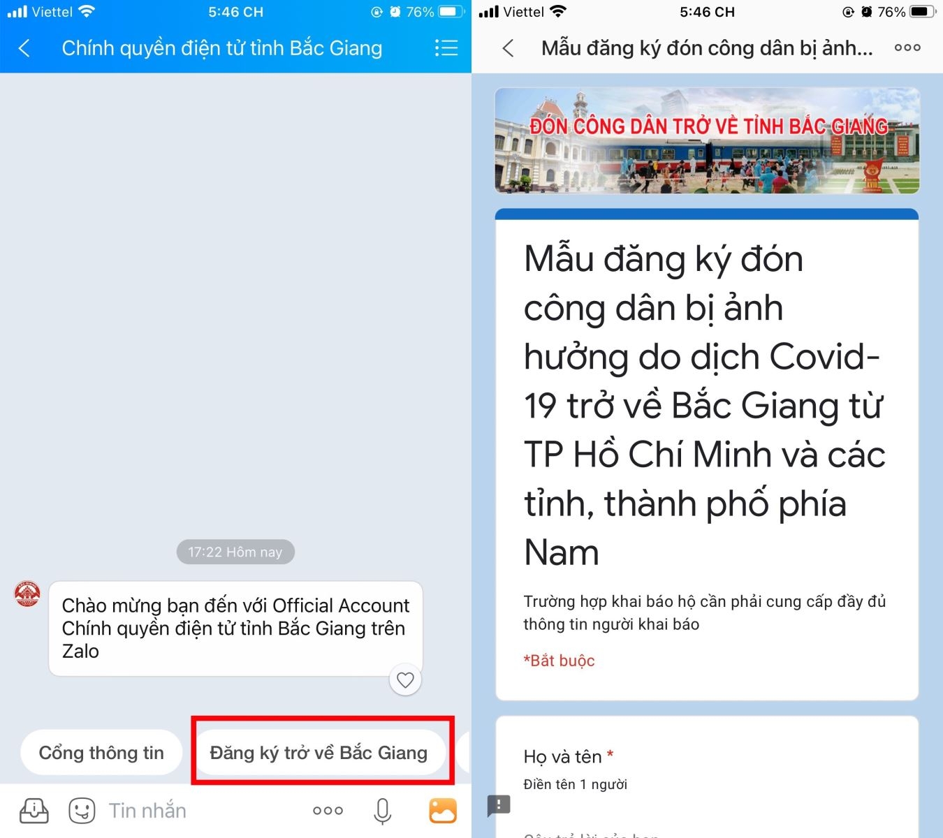 Cách đăng ký về quê tránh dịch bằng Zalo (6)
