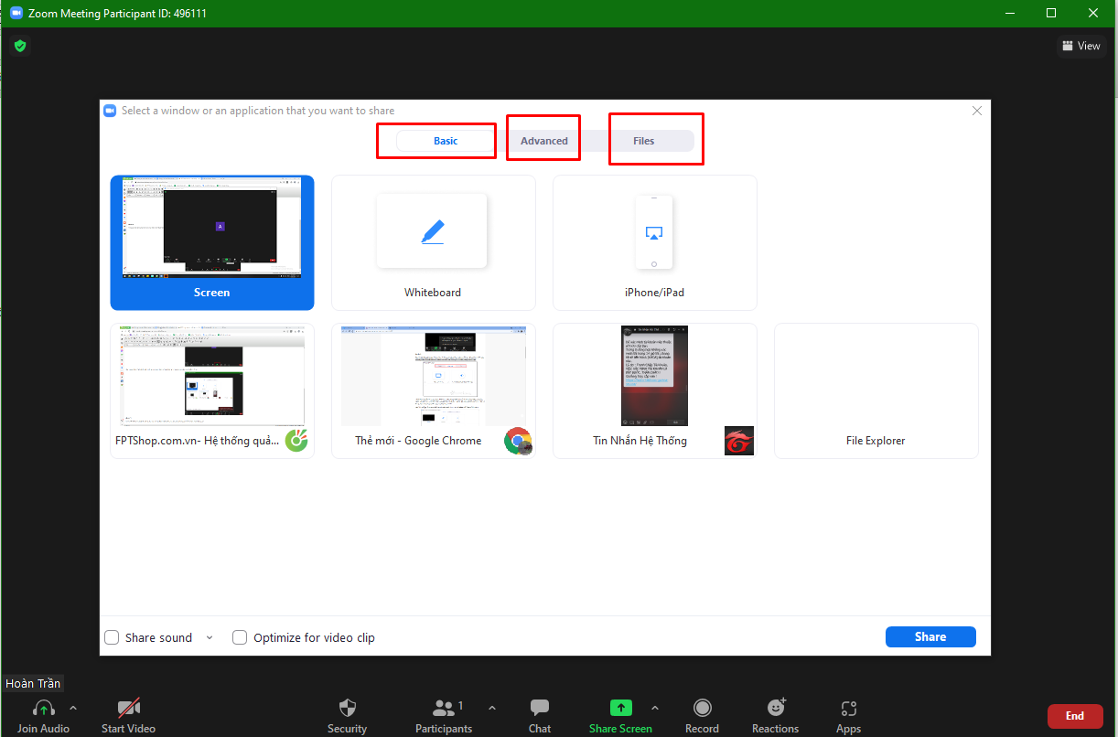 Cách chia sẻ màn hình Zoom trên máy tính cực kỳ đơn giản