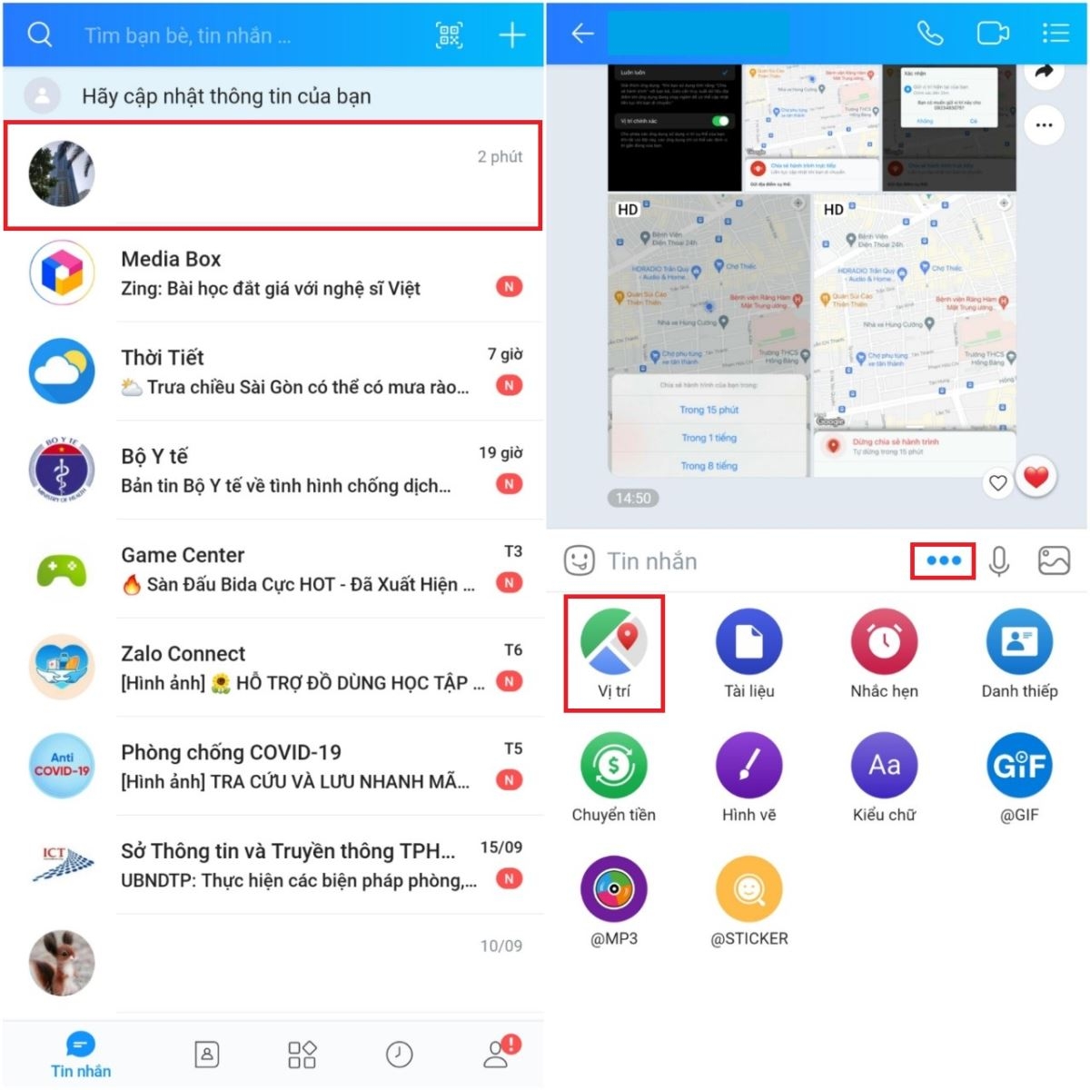 Hướng dẫn cách chia sẻ vị trí trên Zalo cực đơn giản, nhanh chóng (6)