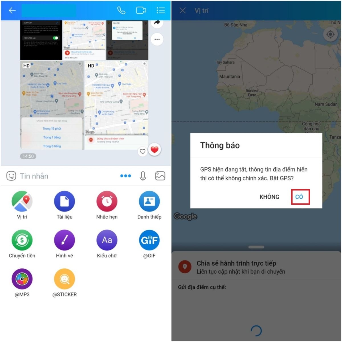 Hướng dẫn cách chia sẻ vị trí trên Zalo cực đơn giản, nhanh chóng (7)