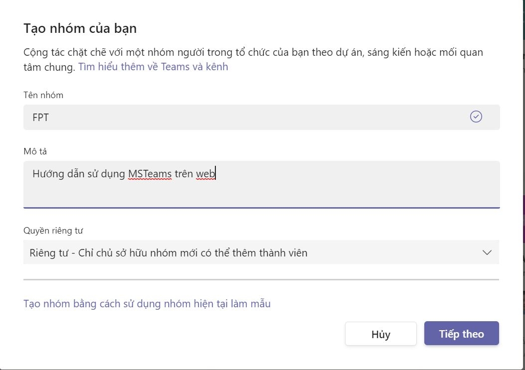 Cách sử dụng Microsoft Teams trên website mà không cần tải về (4)
