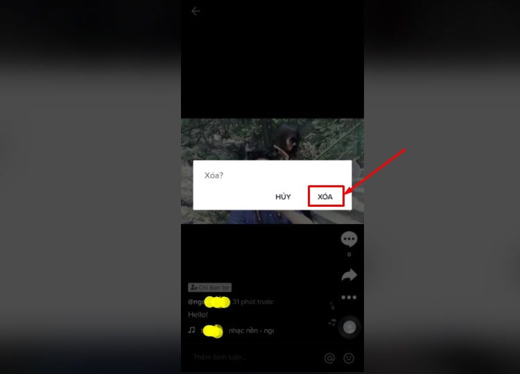 Xác nhận việc xóa video Xác nhận việc xóa video