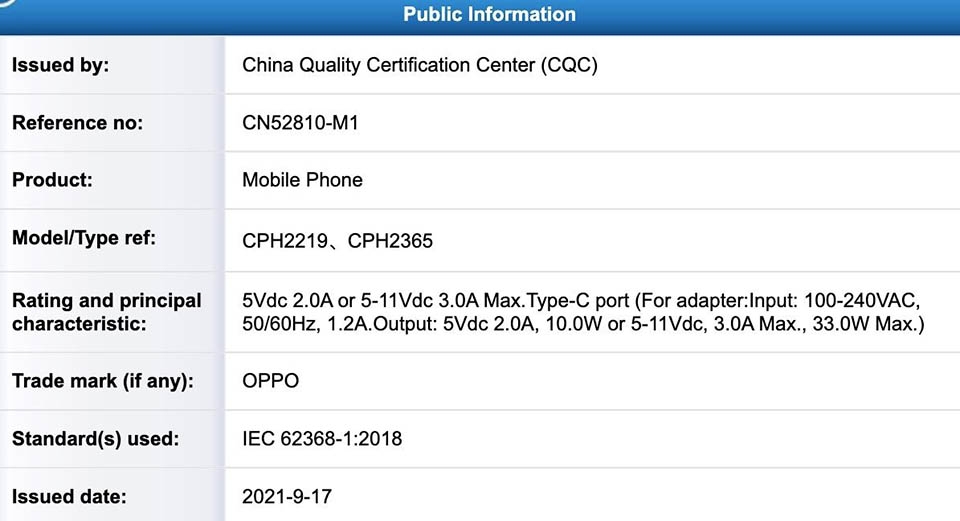 OPPO A95 đạt chứng nhận (ảnh 1)