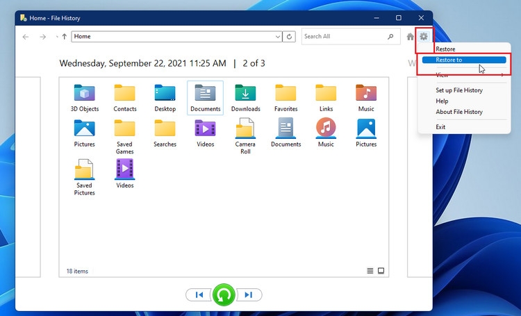 Cách khôi phục tệp từ File History trên Windows 11 (7)