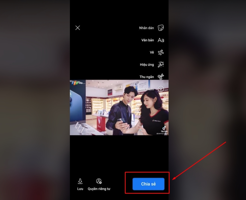 Chia sẻ video TikTok lên Facebook Chia sẻ video TikTok lên Facebook