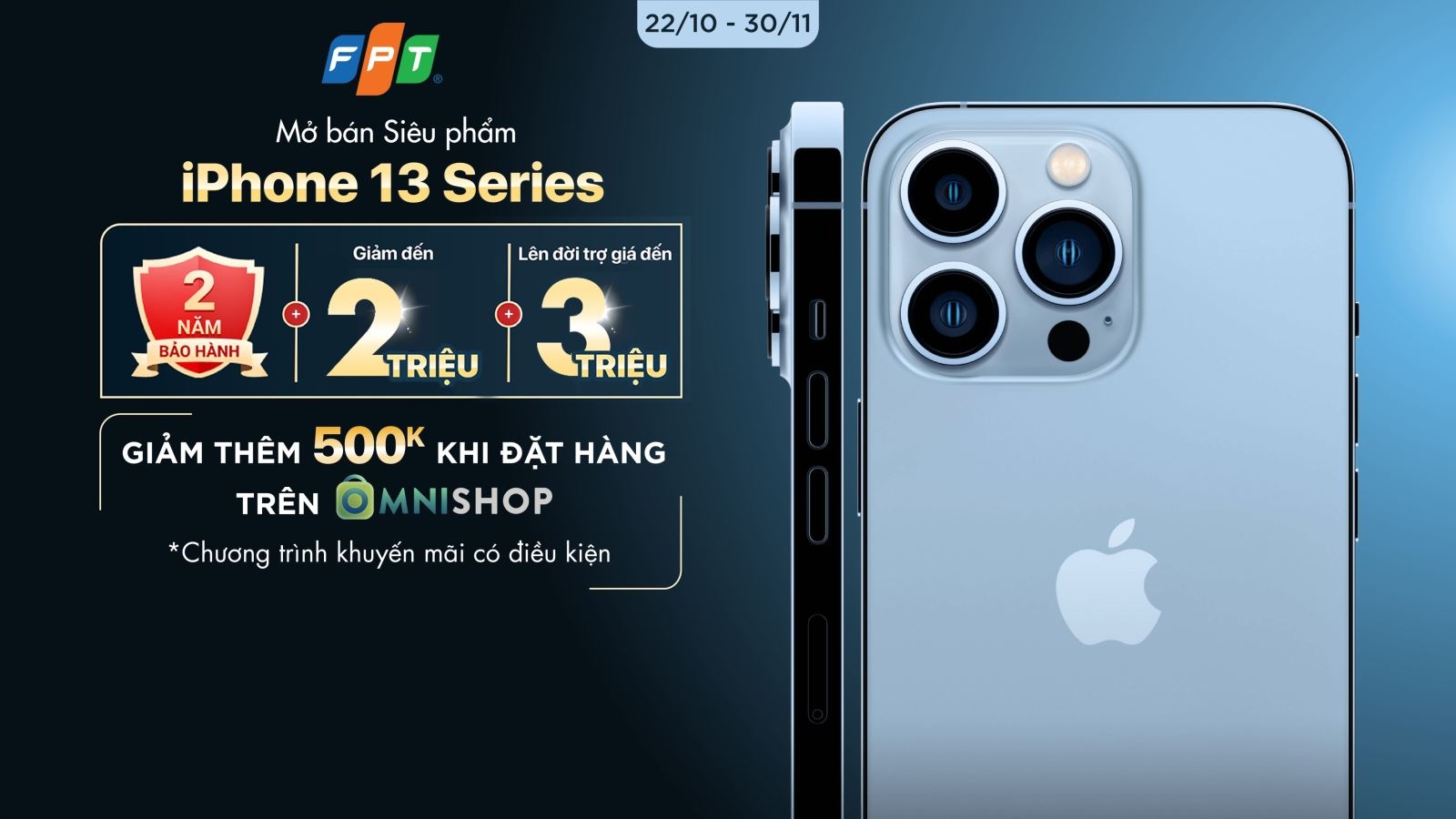Mua sắm trên OMNI shop, giảm 500.000 đồng khi đặt trước iPhone 13