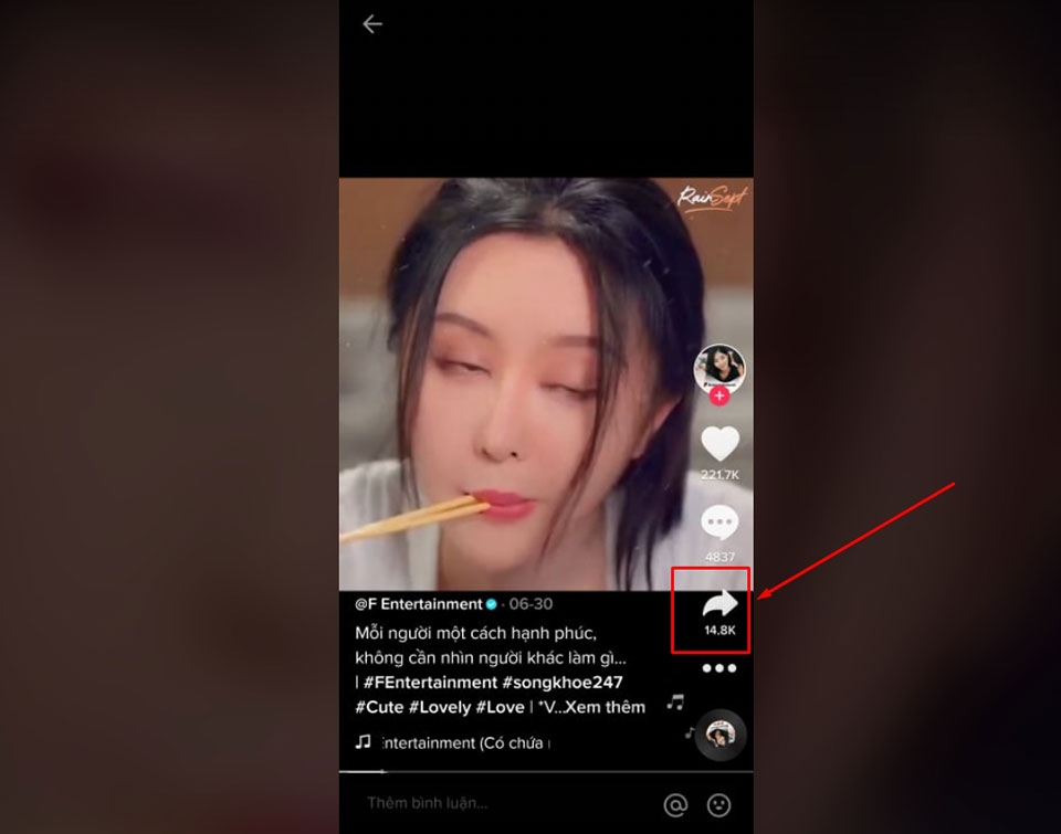 Xem số lượt share trên TikTok Xem số lượt share trên TikTok