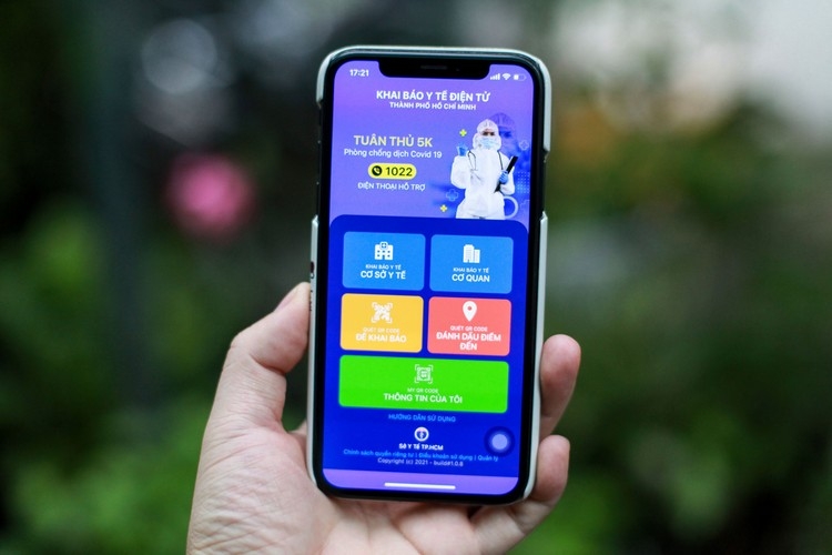 Lưu thông bằng mã QR trên ứng dụng Y tế HCM