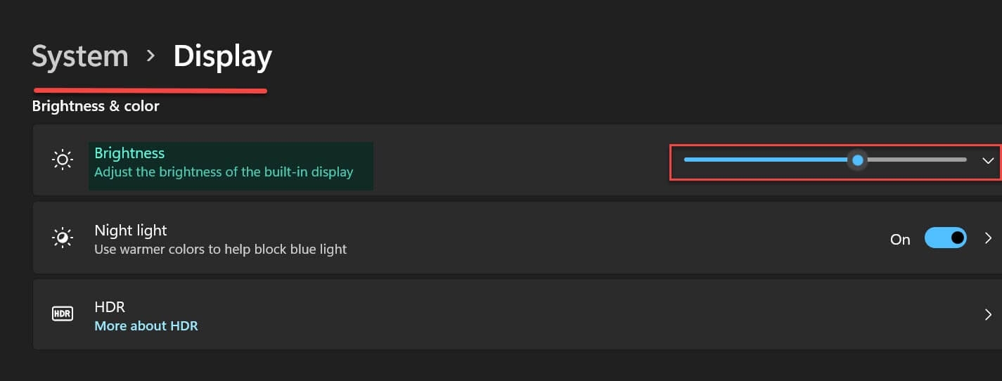 Mẹo thay đổi độ sáng màn hình trên Windows 11 (1)
